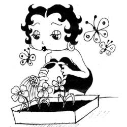 Dessin à colorier: Betty Boop (Dessins Animés) #25980 - Coloriages à Imprimer Gratuits