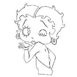 Dessin à colorier: Betty Boop (Dessins Animés) #25999 - Coloriages à Imprimer Gratuits