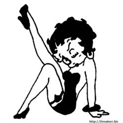 Dessin à colorier: Betty Boop (Dessins Animés) #26001 - Coloriages à imprimer