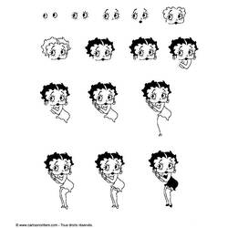 Dessin à colorier: Betty Boop (Dessins Animés) #26032 - Coloriages à Imprimer