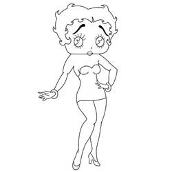 Dessin à colorier: Betty Boop (Dessins Animés) #26035 - Coloriages à imprimer