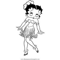 Dessin à colorier: Betty Boop (Dessins Animés) #26083 - Coloriages à Imprimer Gratuits
