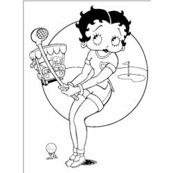 Dessin à colorier: Betty Boop (Dessins Animés) #26107 - Coloriages à Imprimer Gratuits