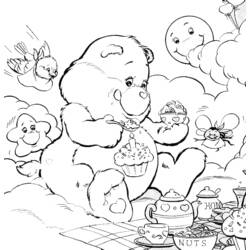 Dessin à colorier: Bisounours / Calinours (Dessins Animés) #37299 - Coloriages à Imprimer Gratuits