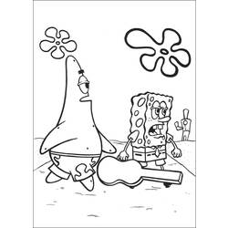 Dessin à colorier: Bob l'Éponge (Dessins Animés) #33598 - Coloriages à Imprimer Gratuits