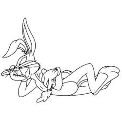 Dessin à colorier: Bugs Bunny (Dessins Animés) #26353 - Coloriages à Imprimer Gratuits