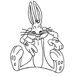 Dessin à colorier: Bugs Bunny (Dessins Animés) #26397 - Coloriages à Imprimer Gratuits