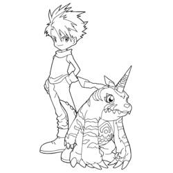 Dessin à colorier: Digimon (Dessins Animés) #51446 - Coloriages à Imprimer Gratuits