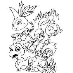 Dessin à colorier: Digimon (Dessins Animés) #51545 - Coloriages à Imprimer Gratuits