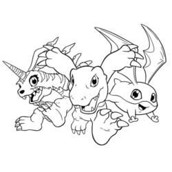 Dessin à colorier: Digimon (Dessins Animés) #51710 - Coloriages à Imprimer Gratuits