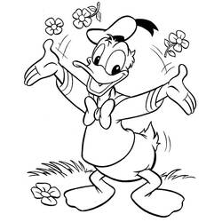 Dessin à colorier: Donald Duck (Dessins Animés) #30116 - Coloriages à imprimer