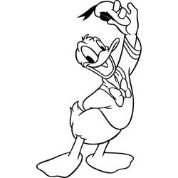 Dessin à colorier: Donald Duck (Dessins Animés) #30125 - Coloriages à Imprimer Gratuits