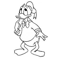 Dessin à colorier: Donald Duck (Dessins Animés) #30127 - Coloriages à Imprimer Gratuits