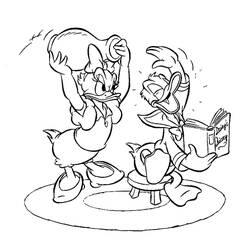 Dessin à colorier: Donald Duck (Dessins Animés) #30128 - Coloriages à Imprimer Gratuits