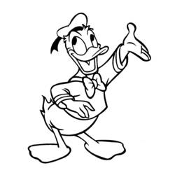 Dessin à colorier: Donald Duck (Dessins Animés) #30132 - Coloriages à imprimer