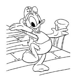 Dessin à colorier: Donald Duck (Dessins Animés) #30137 - Coloriages à Imprimer Gratuits