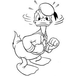 Dessin à colorier: Donald Duck (Dessins Animés) #30138 - Coloriages à Imprimer Gratuits