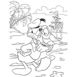 Dessin à colorier: Donald Duck (Dessins Animés) #30155 - Coloriages à Imprimer Gratuits