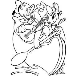 Dessin à colorier: Donald Duck (Dessins Animés) #30179 - Coloriages à Imprimer Gratuits