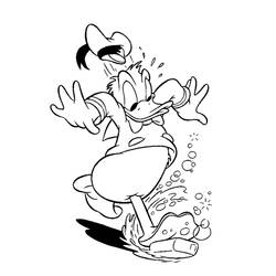 Dessin à colorier: Donald Duck (Dessins Animés) #30187 - Coloriages à Imprimer Gratuits