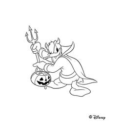 Dessin à colorier: Donald Duck (Dessins Animés) #30189 - Coloriages à Imprimer Gratuits