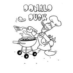 Dessin à colorier: Donald Duck (Dessins Animés) #30282 - Coloriages à Imprimer Gratuits