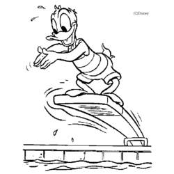 Dessin à colorier: Donald Duck (Dessins Animés) #30283 - Coloriages à Imprimer Gratuits