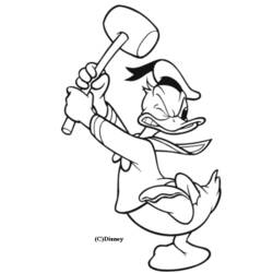 Dessin à colorier: Donald Duck (Dessins Animés) #30290 - Coloriages à Imprimer Gratuits