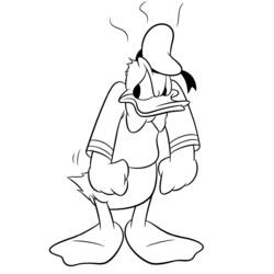 Dessin à colorier: Donald Duck (Dessins Animés) #30294 - Coloriages à Imprimer Gratuits