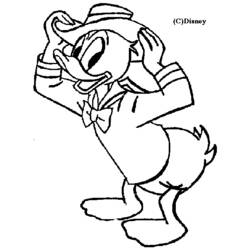 Dessin à colorier: Donald Duck (Dessins Animés) #30296 - Coloriages à Imprimer Gratuits