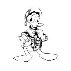 Dessin à colorier: Donald Duck (Dessins Animés) #30321 - Coloriages à Imprimer Gratuits