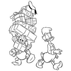 Dessin à colorier: Donald Duck (Dessins Animés) #30330 - Coloriages à Imprimer Gratuits