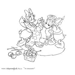 Dessin à colorier: Donald Duck (Dessins Animés) #30347 - Coloriages à Imprimer Gratuits