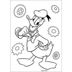 Dessin à colorier: Donald Duck (Dessins Animés) #30380 - Coloriages à Imprimer Gratuits