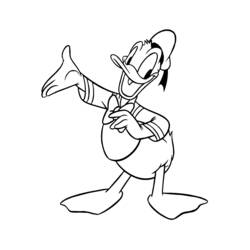 Dessin à colorier: Donald Duck (Dessins Animés) #30424 - Coloriages à Imprimer Gratuits