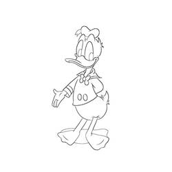 Dessin à colorier: Donald Duck (Dessins Animés) #30432 - Coloriages à Imprimer Gratuits