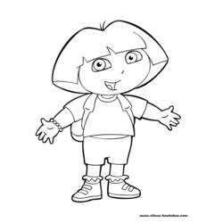 Dessin à colorier: Dora l'Exploratrice (Dessins Animés) #29714 - Coloriages à imprimer