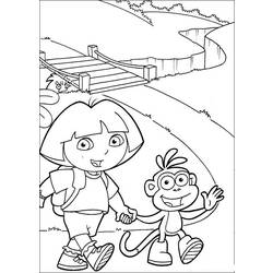 Dessin à colorier: Dora l'Exploratrice (Dessins Animés) #29715 - Coloriages à Imprimer Gratuits