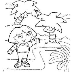 Dessin à colorier: Dora l'Exploratrice (Dessins Animés) #29719 - Coloriages à imprimer