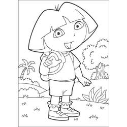 Dessin à colorier: Dora l'Exploratrice (Dessins Animés) #29722 - Coloriages à Imprimer Gratuits