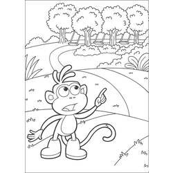 Dessin à colorier: Dora l'Exploratrice (Dessins Animés) #29724 - Coloriages à Imprimer Gratuits