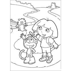 Dessin à colorier: Dora l'Exploratrice (Dessins Animés) #29725 - Coloriages à Imprimer Gratuits