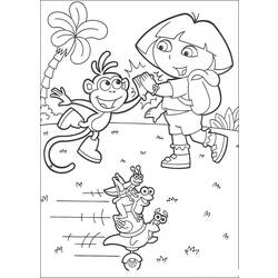 Dessin à colorier: Dora l'Exploratrice (Dessins Animés) #29726 - Coloriages à Imprimer Gratuits