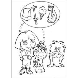 Dessin à colorier: Dora l'Exploratrice (Dessins Animés) #29729 - Coloriages à Imprimer Gratuits