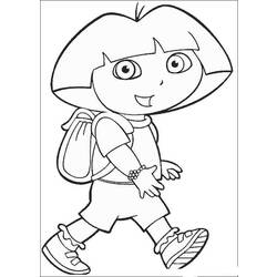 Dessin à colorier: Dora l'Exploratrice (Dessins Animés) #29731 - Coloriages à Imprimer Gratuits