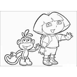 Dessin à colorier: Dora l'Exploratrice (Dessins Animés) #29733 - Coloriages à Imprimer Gratuits