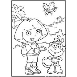 Dessin à colorier: Dora l'Exploratrice (Dessins Animés) #29740 - Coloriages à imprimer