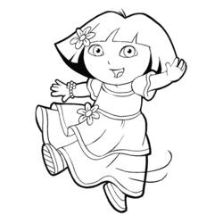 Dessin à colorier: Dora l'Exploratrice (Dessins Animés) #29741 - Coloriages à Imprimer Gratuits