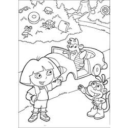 Dessin à colorier: Dora l'Exploratrice (Dessins Animés) #29746 - Coloriages à Imprimer Gratuits