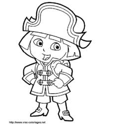 Dessin à colorier: Dora l'Exploratrice (Dessins Animés) #29768 - Coloriages à Imprimer Gratuits